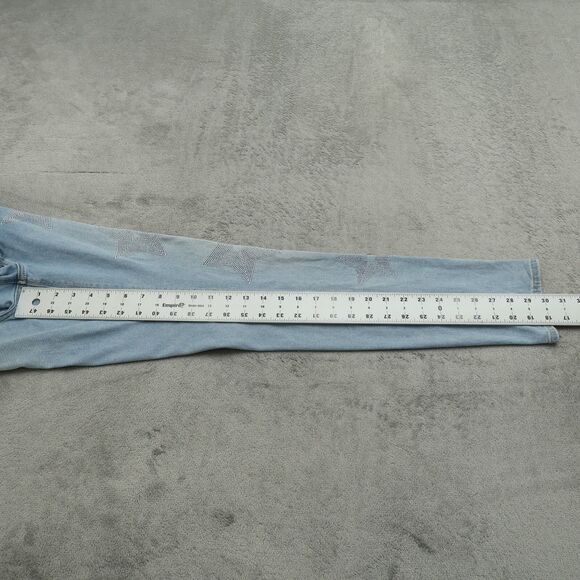 Express Jeans Women's Fits 34x30 (No size Tag) Blue Mid-Rise Legging Denim Pants - Picture 15 of 15